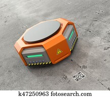 Orange warehouse robot Orange warehouse robot