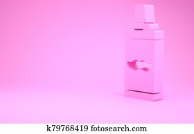 Pink Shaving gel foam icon isolated on pink background. Shaving cream. Minimalism concept. 3d illustration 3D render Pink Shaving gel foam icon isolated on pink background. Shaving cream. Minimalism concept. 3d illustration 3D render