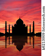 טאג' מאהל, שקיעה