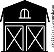 Barn black glyph icon Barn black glyph icon