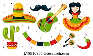 Cinco de mayo background illustration vector Cinco de mayo background illustration vector