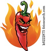 Evil red chili pepper Evil red chili pepper