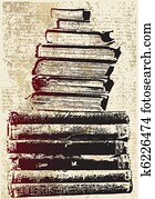 Grunge Book Stack