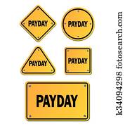 payday yellow signs