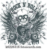 Rock n roll symbol Rock n roll symbol