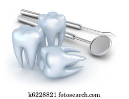 Teeth and dental instruments Teeth and dental instruments