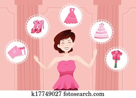 Woman planning her wedding Woman planning her wedding
