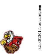 adler, football, maskottchen adler, football, maskottchen