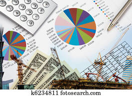 Collage of various business elements.