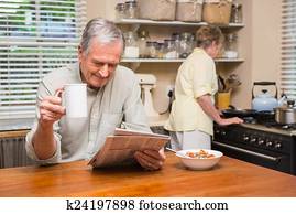 Couple spending the morning togethe