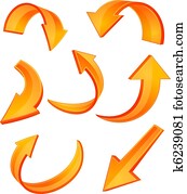Glossy orange arrow icons Glossy orange arrow icons