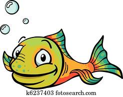 Happy cartoon fish Happy cartoon fish