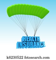 Health Insurance 3d concept illustration Health Insurance 3d concept illustration