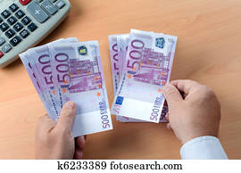 Many Euro Banknotes