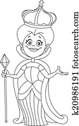Outlined queen