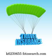 Travel Insurance 3d concept illustration Travel Insurance 3d concept illustration