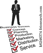 Business startup success product checklist silhouette Business startup success product checklist silhouette