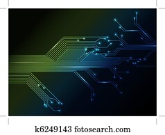 circuito eletrônico, abstratos, fundo