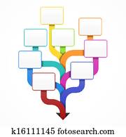 em branco, negócio, árvore