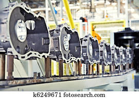 fabricando, partes, para, motor