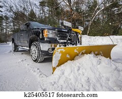 kleinlieferwagen, pflügen, schnee kleinlieferwagen, pflügen, schnee