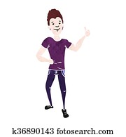 man show hand with thumb up colorized12