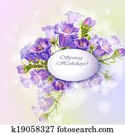 Spring flowers invitation template Spring flowers invitation template