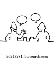Two people having a friendly conversation Two people having a friendly conversation