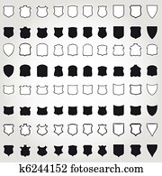 Vector shields for design. Black co