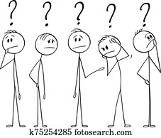 vektor, karikatur, abbildung, von, fünf, m?nner, oder, gesch?ftsm?nner, denken, hart, über, problem., brainstorming, begriff vektor, karikatur, abbildung, von, fünf, m?nner, oder, gesch?ftsm?nner, denken, hart, über, problem., brainstorming, begriff
