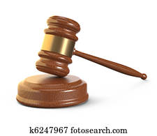 Wooden Gavel on White Background Wooden Gavel on White Background