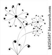 花 コーナー イラスト K Fotosearch