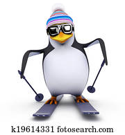 3d Skiing penguin 3d Skiing penguin
