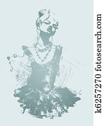 attractive dancer illustration attractive dancer illustration