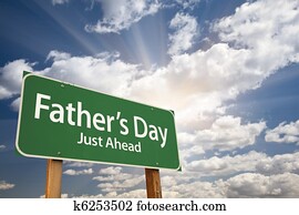 dia pai, verde, sinal estrada