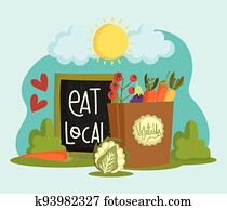 eat local grocery bag