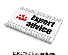Law concept: newspaper with Expert Advice and Business People Law concept: newspaper with Expert Advice and Business People