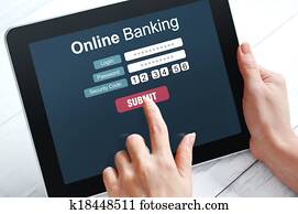 Online banking concept