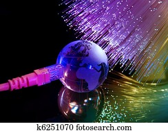 Planisphere Technologie Style Contre Fibre Optique Fond Banque De Photo K Fotosearch