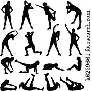 woman exercising woman exercising