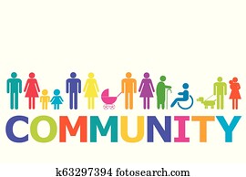 군서, 개념, 와, 착색되는, 사람, pictograms