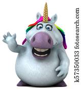 Fun unicorn - 3D Illustration Fun unicorn - 3D Illustration