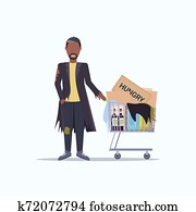 poor man pushing trolley cart with belongings african american guy walking street begging for help homeless concept white background full length poor man pushing trolley cart with belongings african american guy walking street begging for help homeless concept white background full length