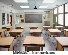 school classroom interior 3d illustration school classroom interior 3d illustration