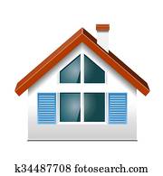 small house with Windows