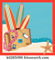 Tropical Vacation Invitation