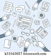 Vector illustration of people commu