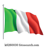 דגלל, של, איטליה