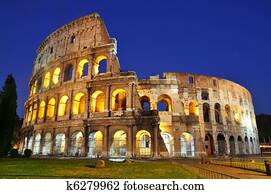 Colosseum at dusk Colosseum at dusk