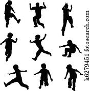 enfants, sauter